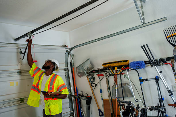 Professional Garage Door Panel Replacement technician working in North Liberty, IN